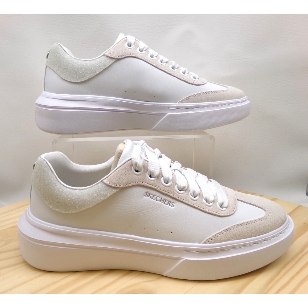 Skechers Martha Stewart Cordova Classic Spirit Shoes Womens White Silver 9.5 NEW